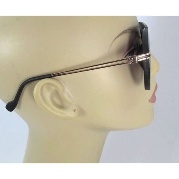 JESSICA SIMPSON J6195 SMK Matte Black Teardrop-Gold rimmed Sunglasses $50+ - Picture 7 of 9